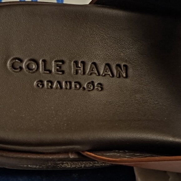 Mens Woodbury Brown Cole Haan Nantucket Cross Strap Sandals Size 10